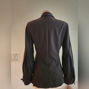BCBG Max Azria Black Blazer with Sleeve Detail, Size XS